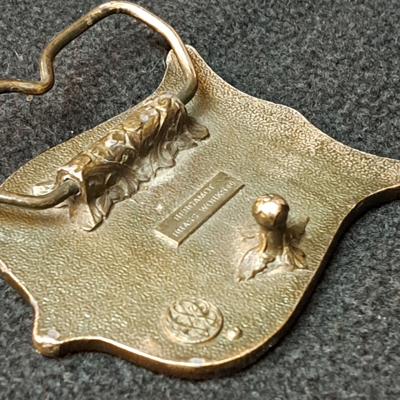 Vintage US Olympics solid brass belt buckle 1980 team USA with rings emblem GUC - Picture 10 of 12